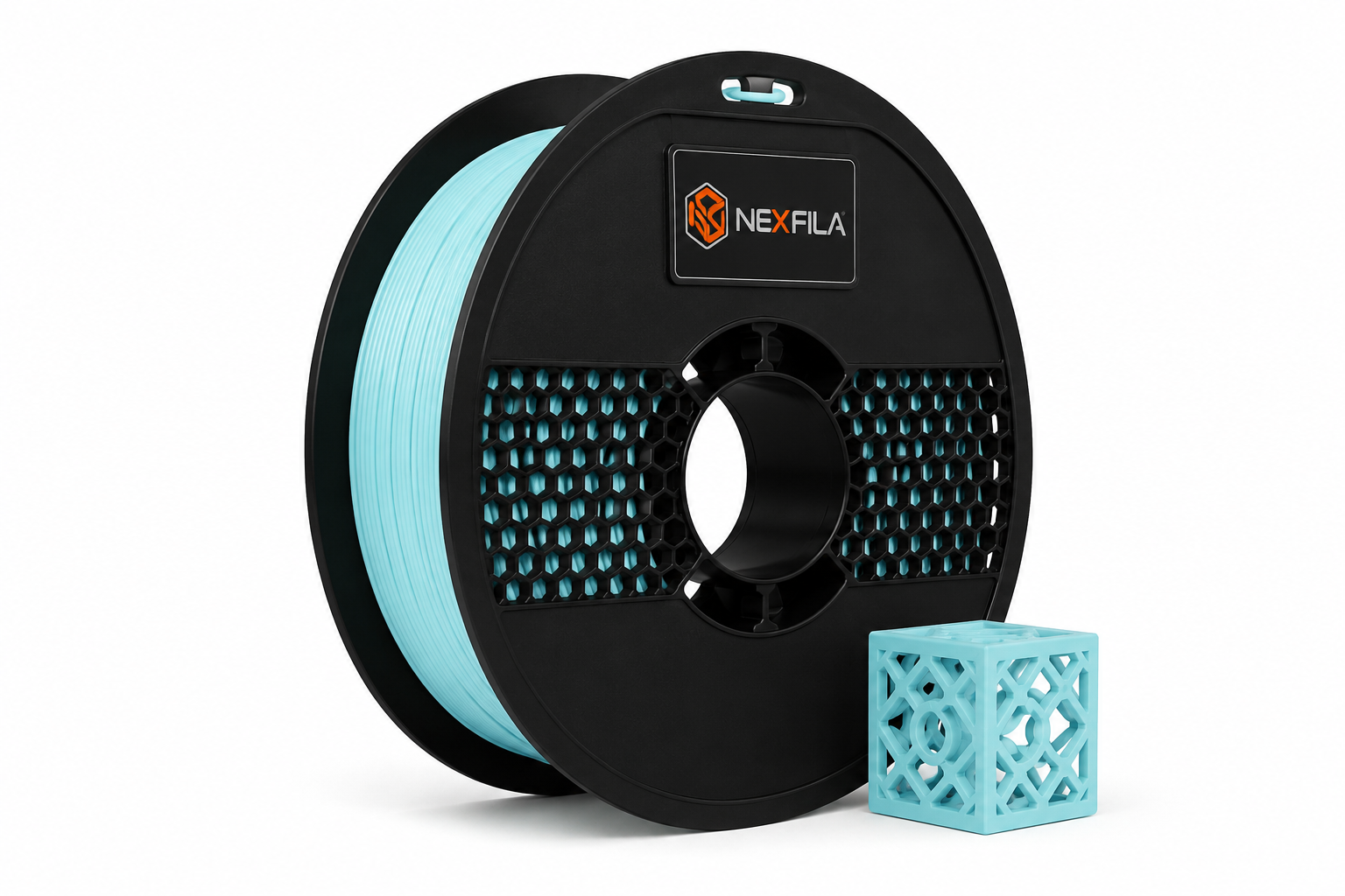 NEXFILA PLA+  Aqua Blue 3D Printer Filament | 1.75mm | 1 Kg Gross | Compatible with All FDM 3D Printers