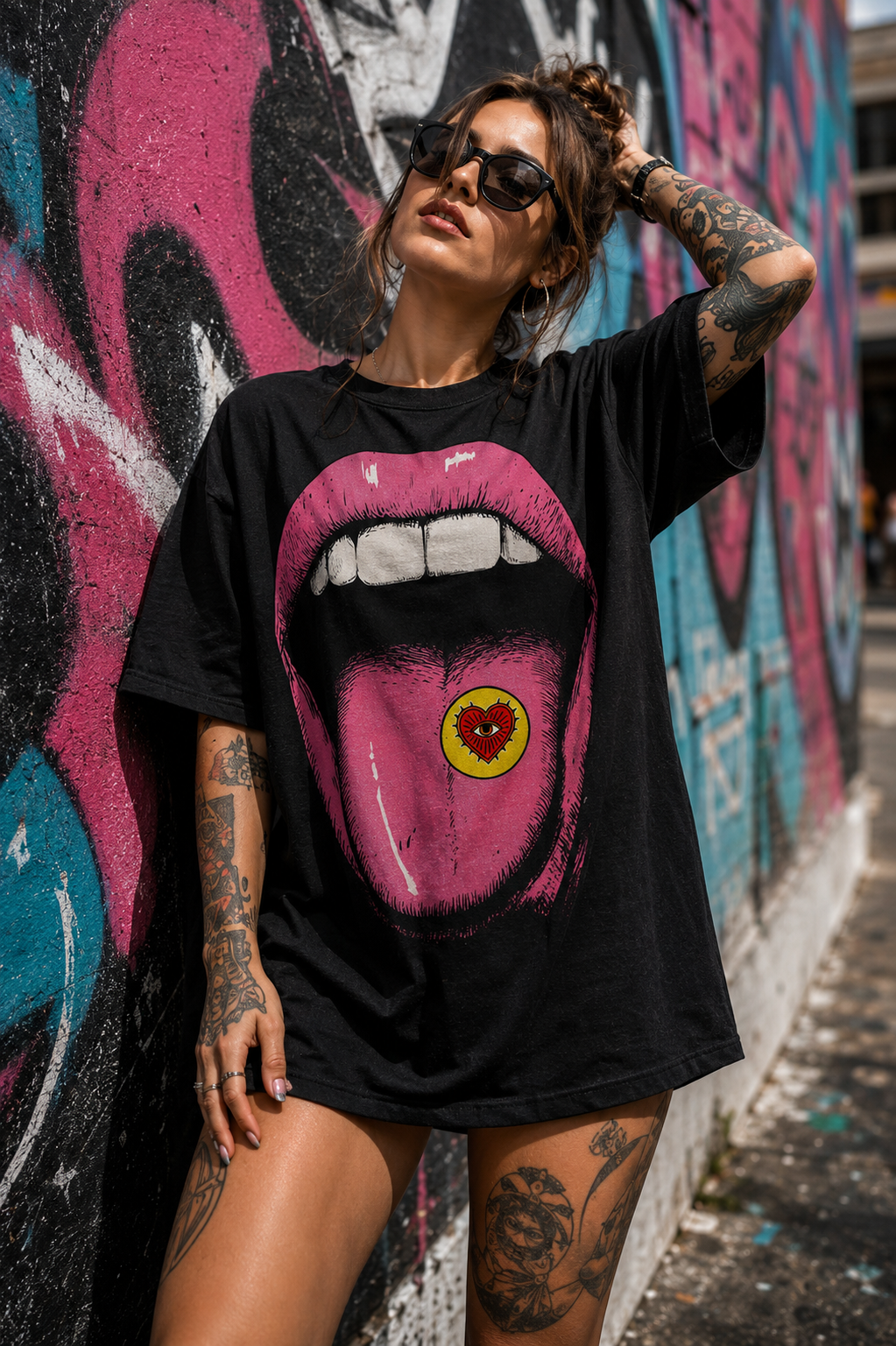 Camiseta Gráfica Boca Pop