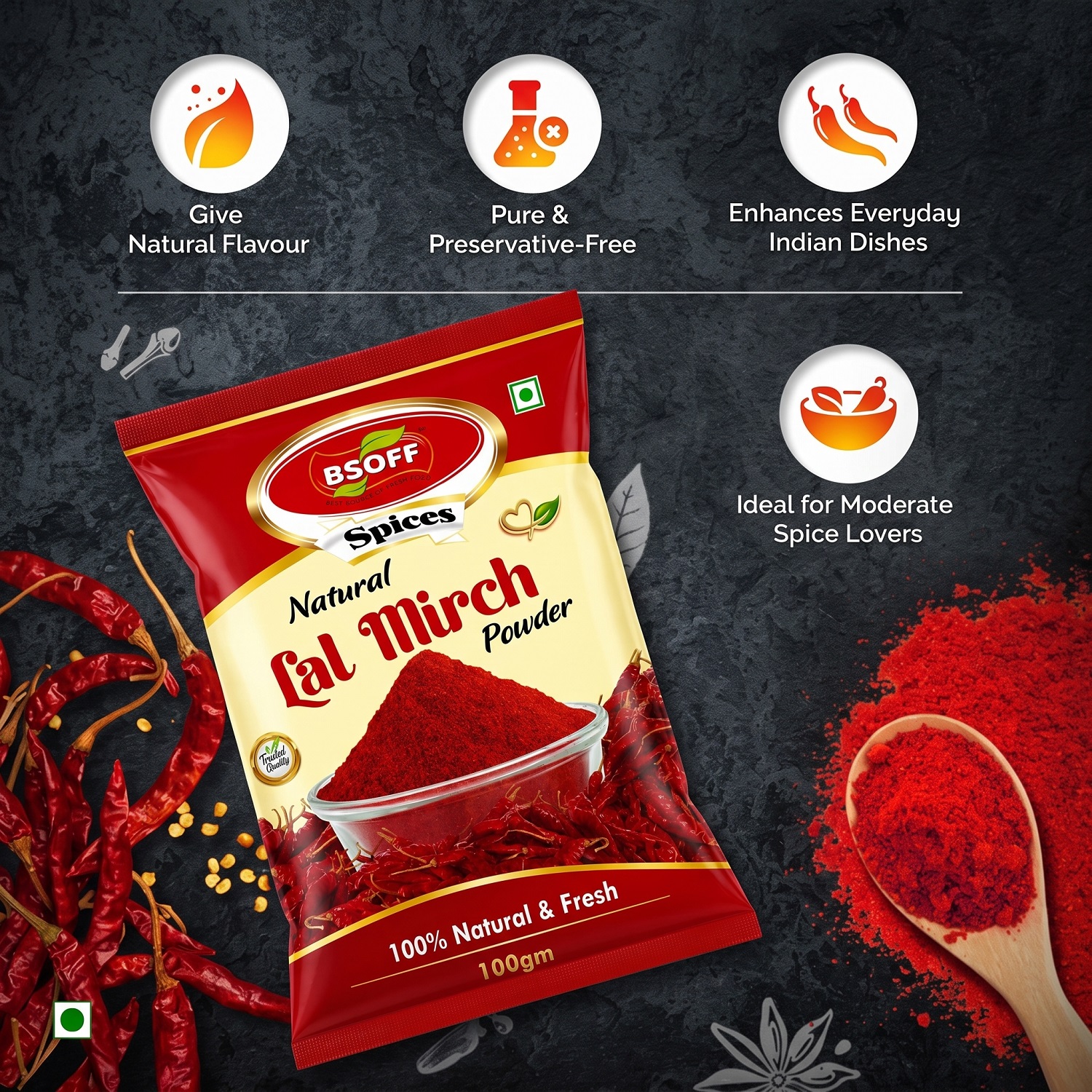 Natural Lal Mirch Powder 250g