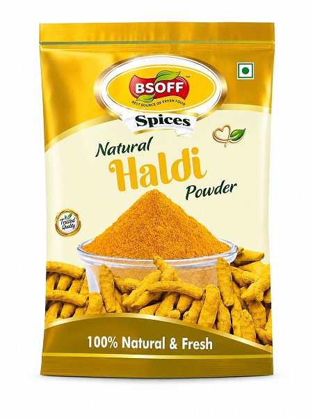 BSOFF Pure & Premium Turmeric Powder | No Added Color | Naturally Rich & Authentic Taste | 100g 