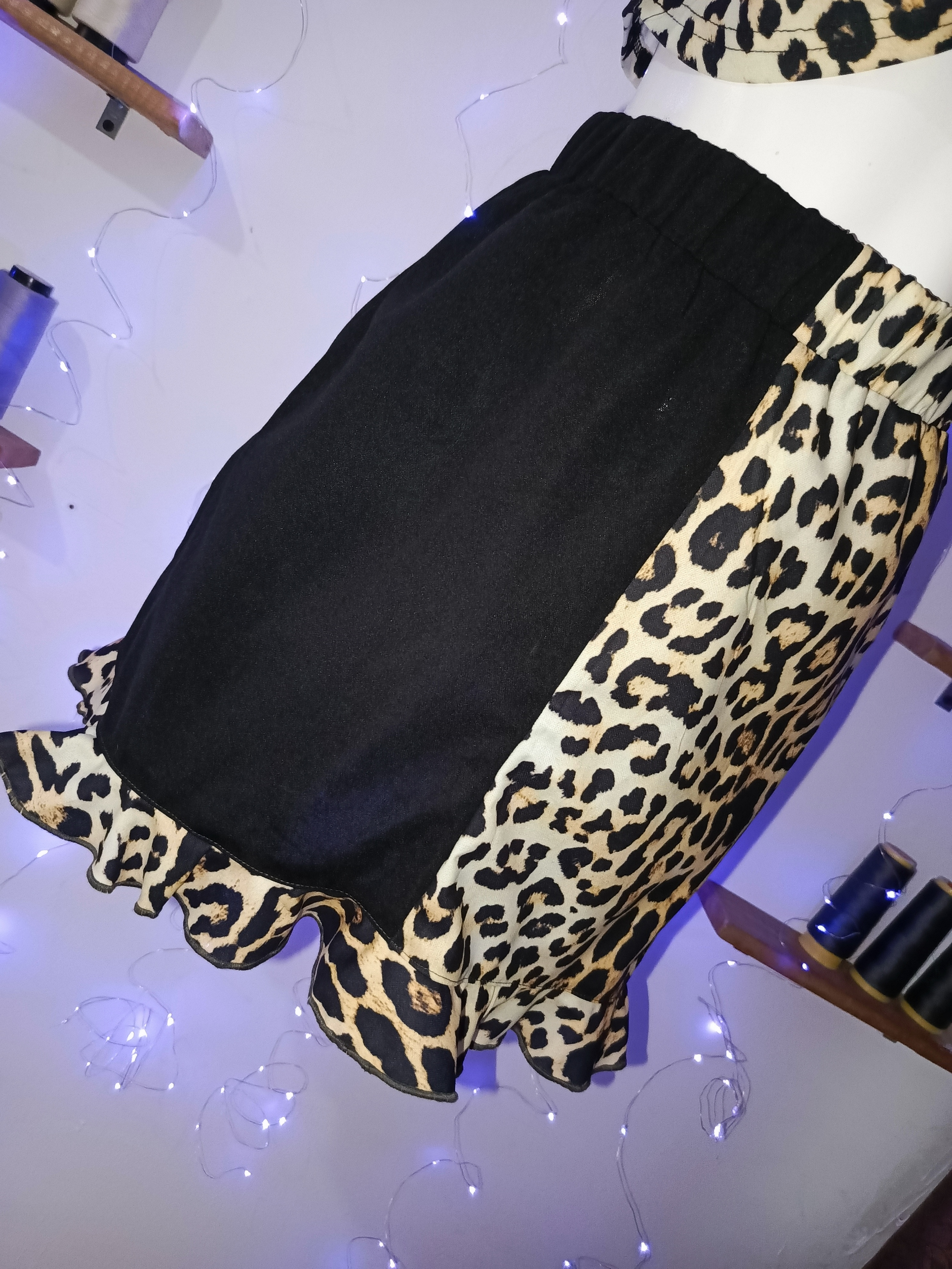 Conjunto Animal Print y Negro