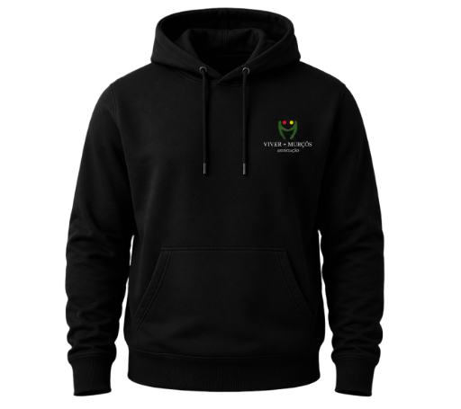 Sweater Preta Logo Viver + Murçós