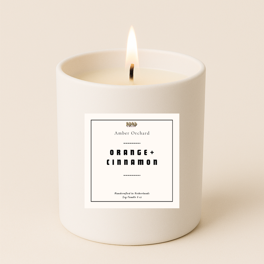 Orange + Cinnamon Scented Candle