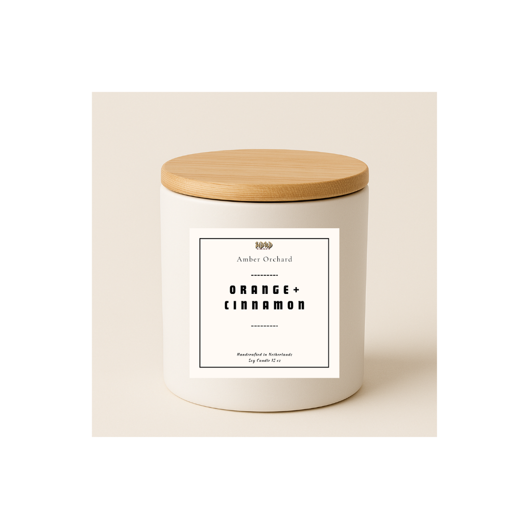 Orange + Cinnamon Scented Candle