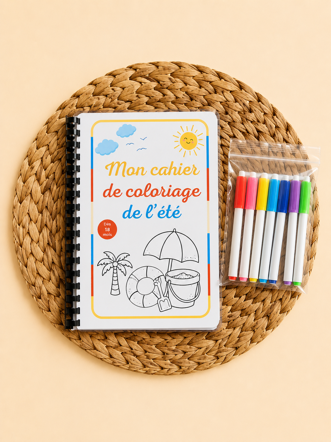 Mon cahier de coloriages de l'été
