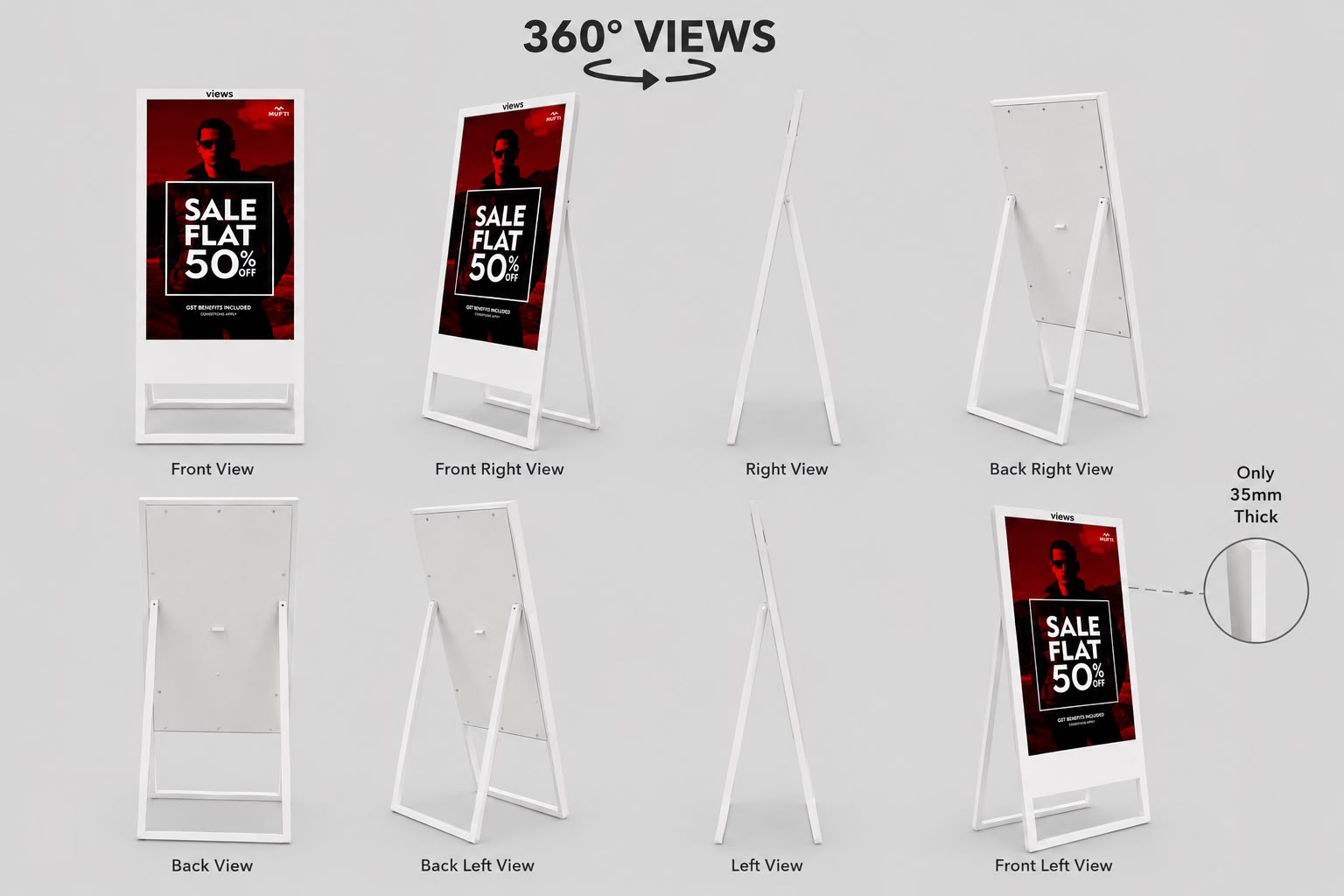 A-Frame Display Screen