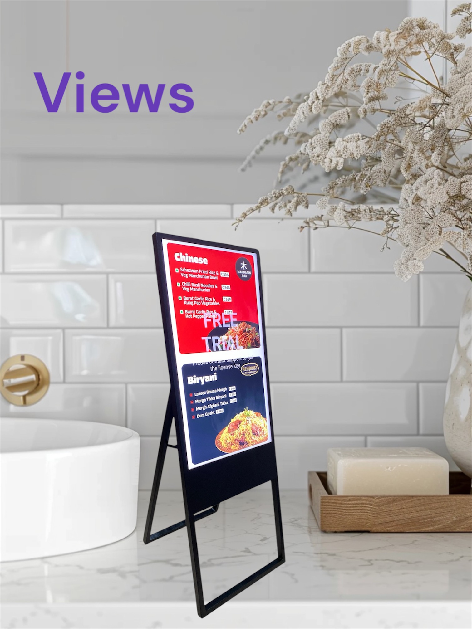 A-Frame Display Screen