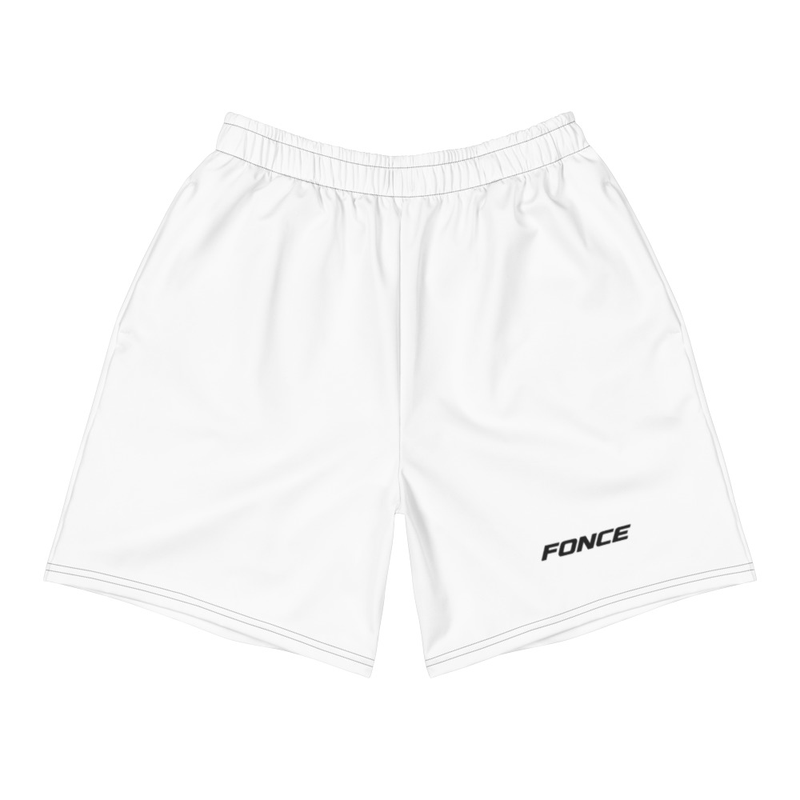 Short de sport athlétique unisexe blanc