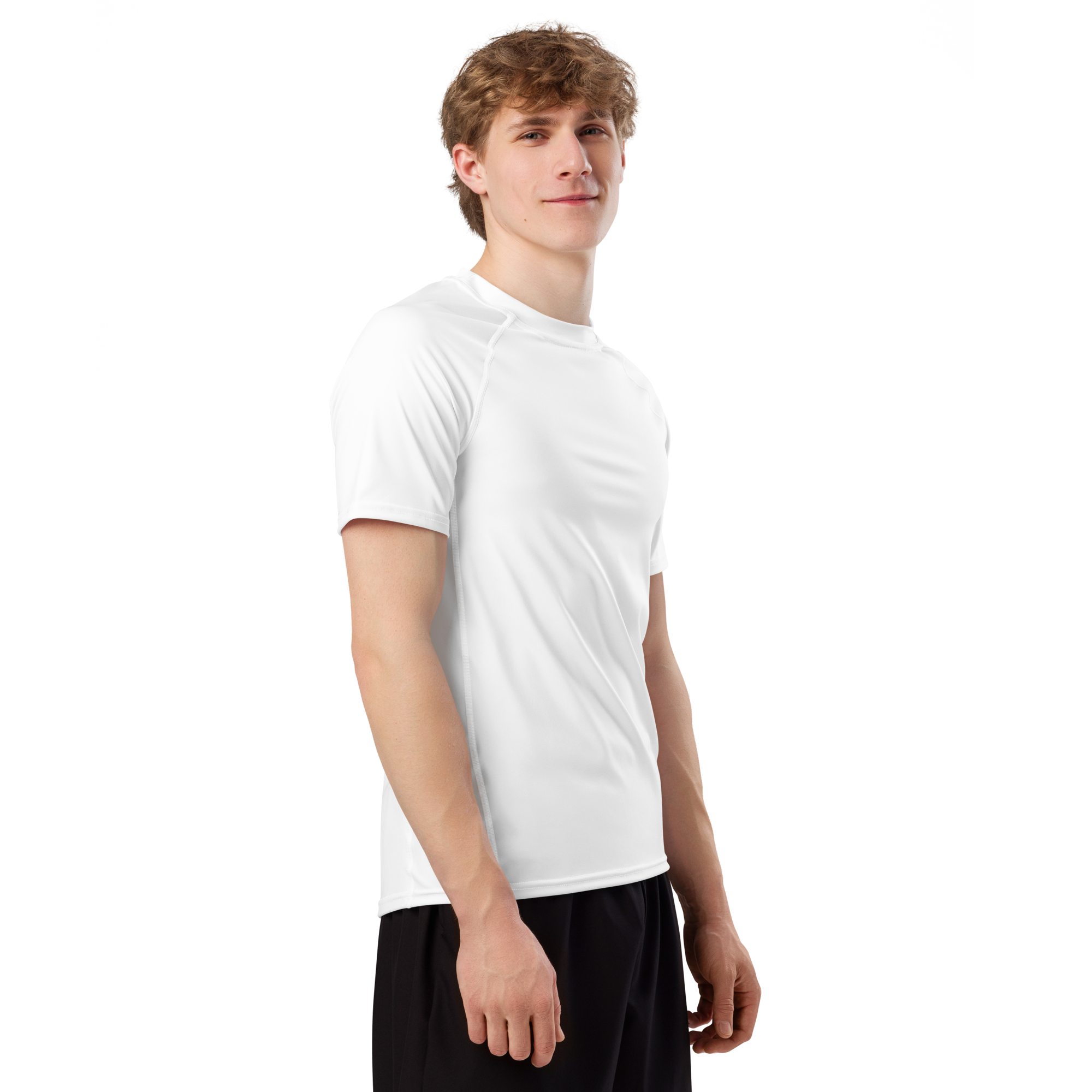 Haut de compression homme à manches blanc 