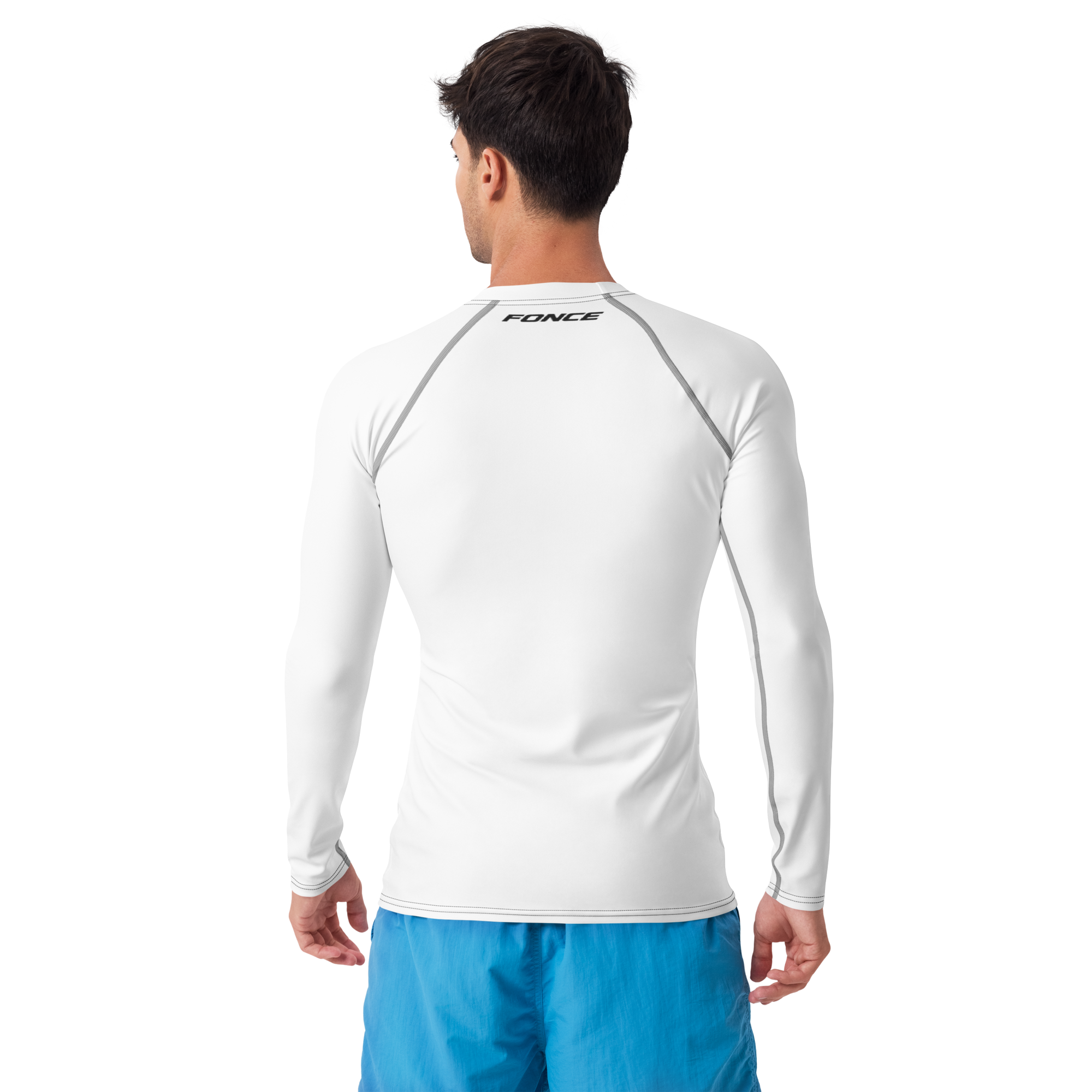 Haut de compression homme à manches blanc