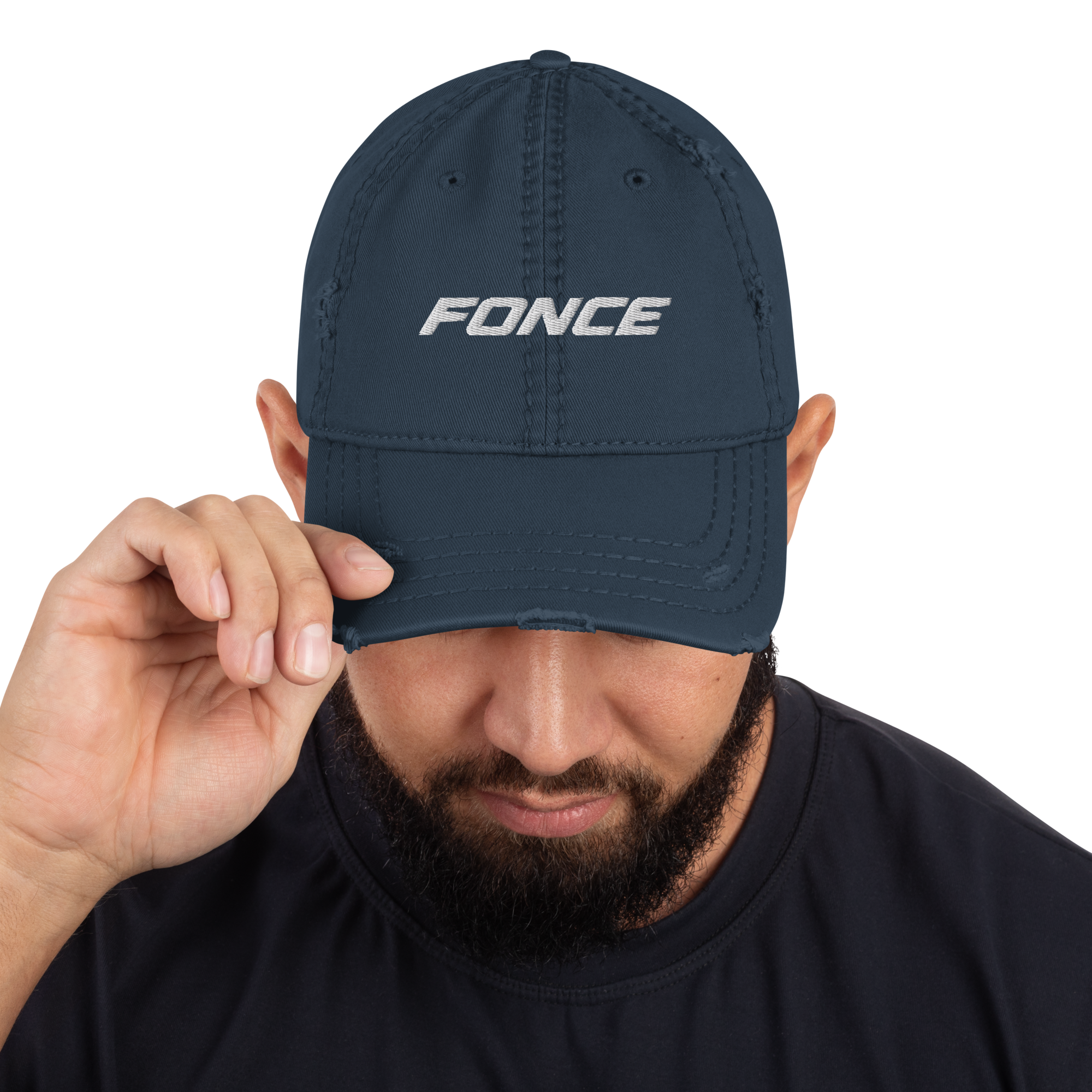 Casquette distressed FONCE