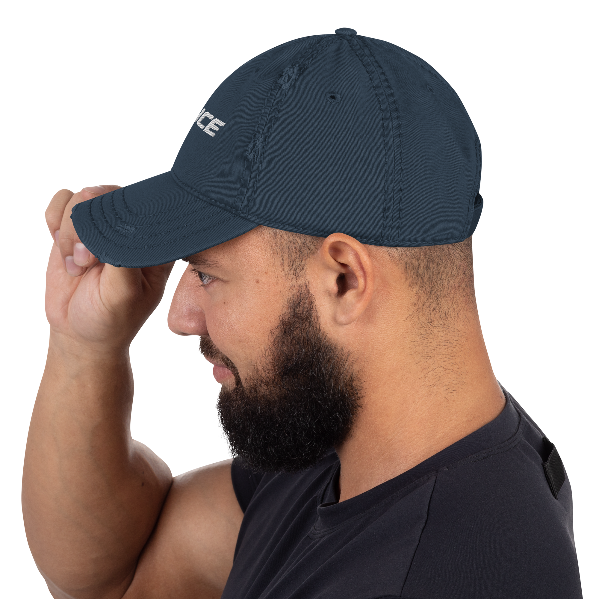 Casquette distressed FONCE