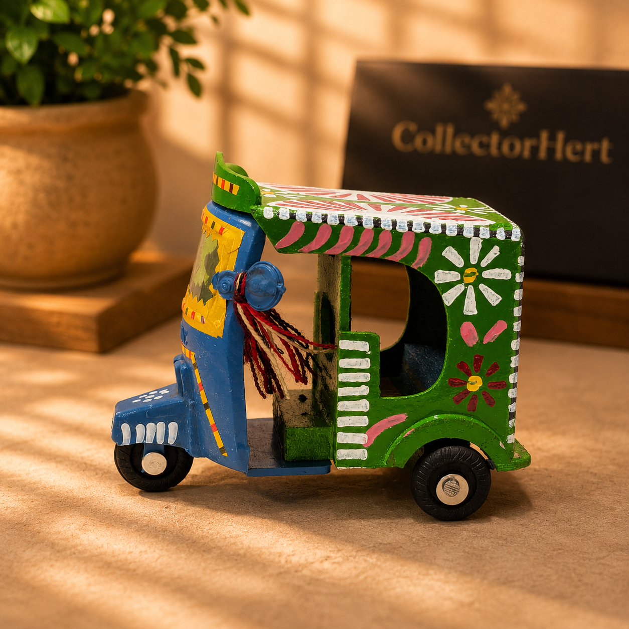 Hand-Painted Rickshaw Model