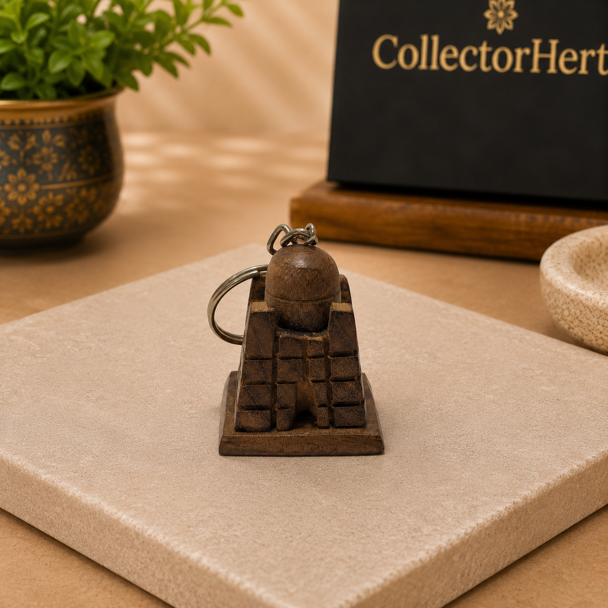 Mini Wooden Monument Keychain