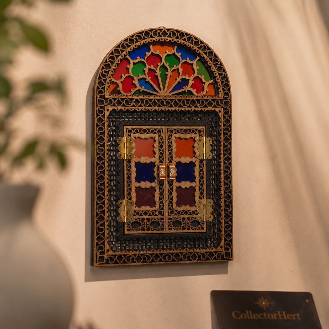 Vintage Stained Glass Window Decor