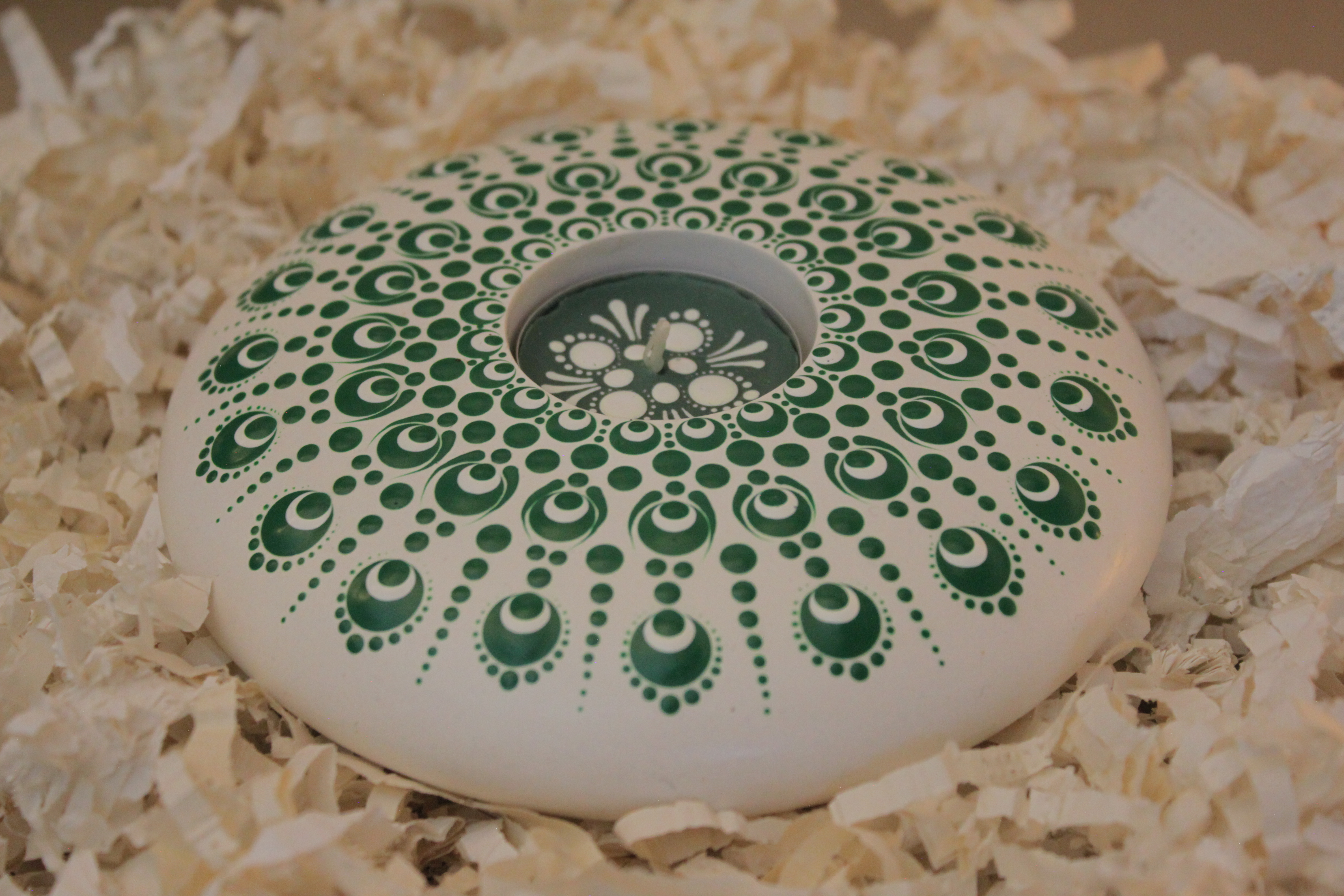 Mandala Ceramic Candle Holder