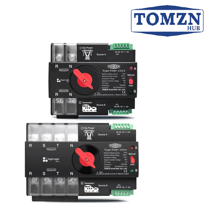 TOMZN TOQ7/2P & 4P Dual Power Automatic Transfer Switch