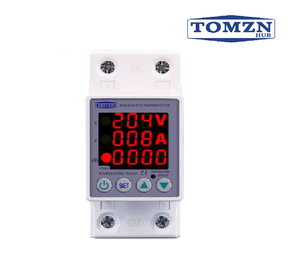 TOMZN TOVPD1-63VAE Volt and Ampere Protection Device with KWH meter