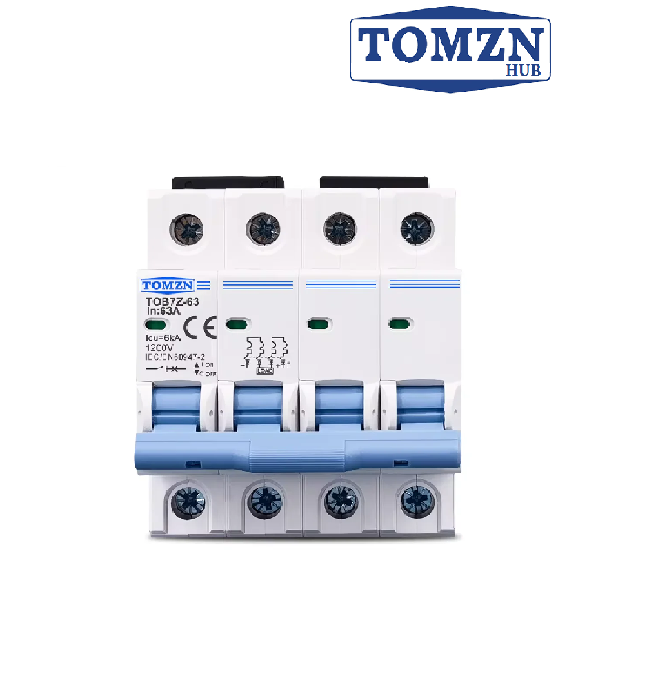 TOMZN TOB7Z-63 4-Pole DC Miniature Circuit Breaker