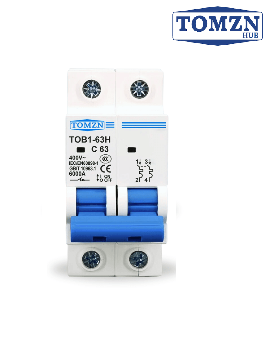 TOMZN TOB1-63H 2Pole AC Miniature Circuit Breaker