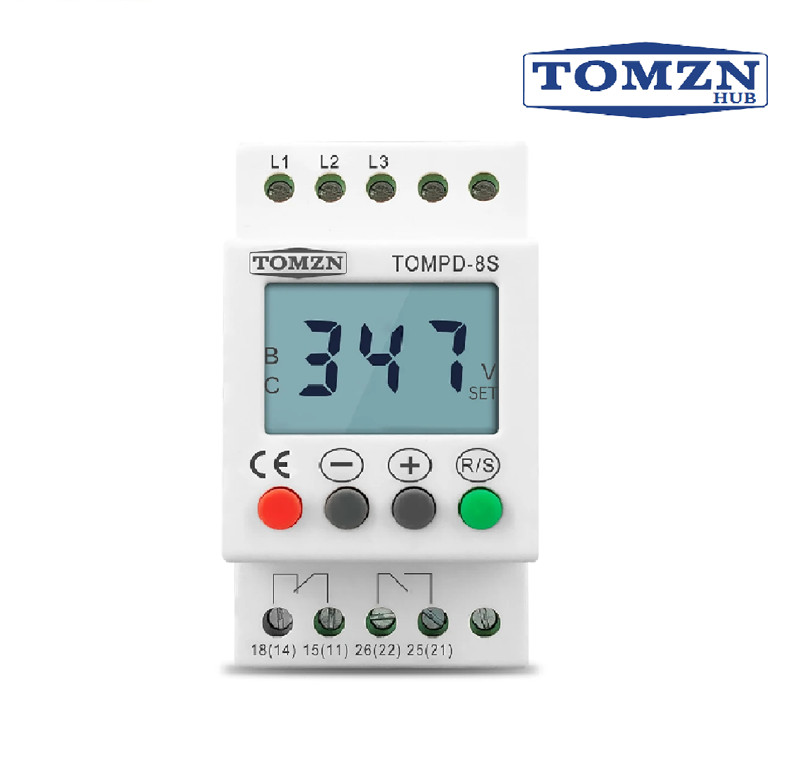 TOMZN TOMP-8S Phase Failure & Voltage Protector