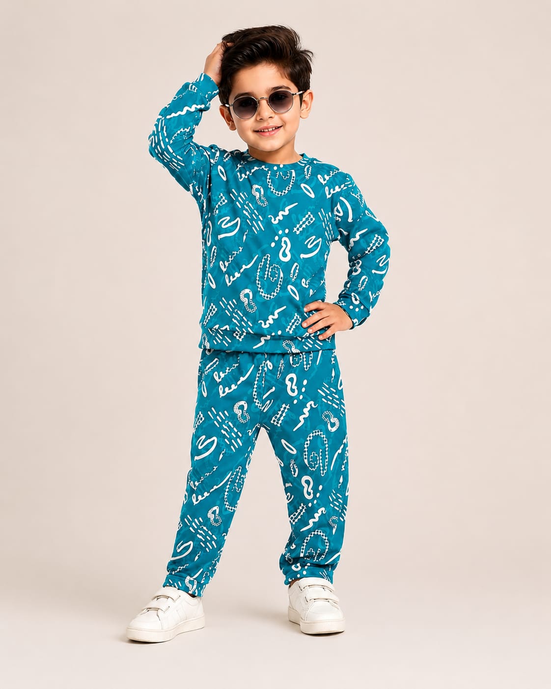 Kids Printed Night Suit Set