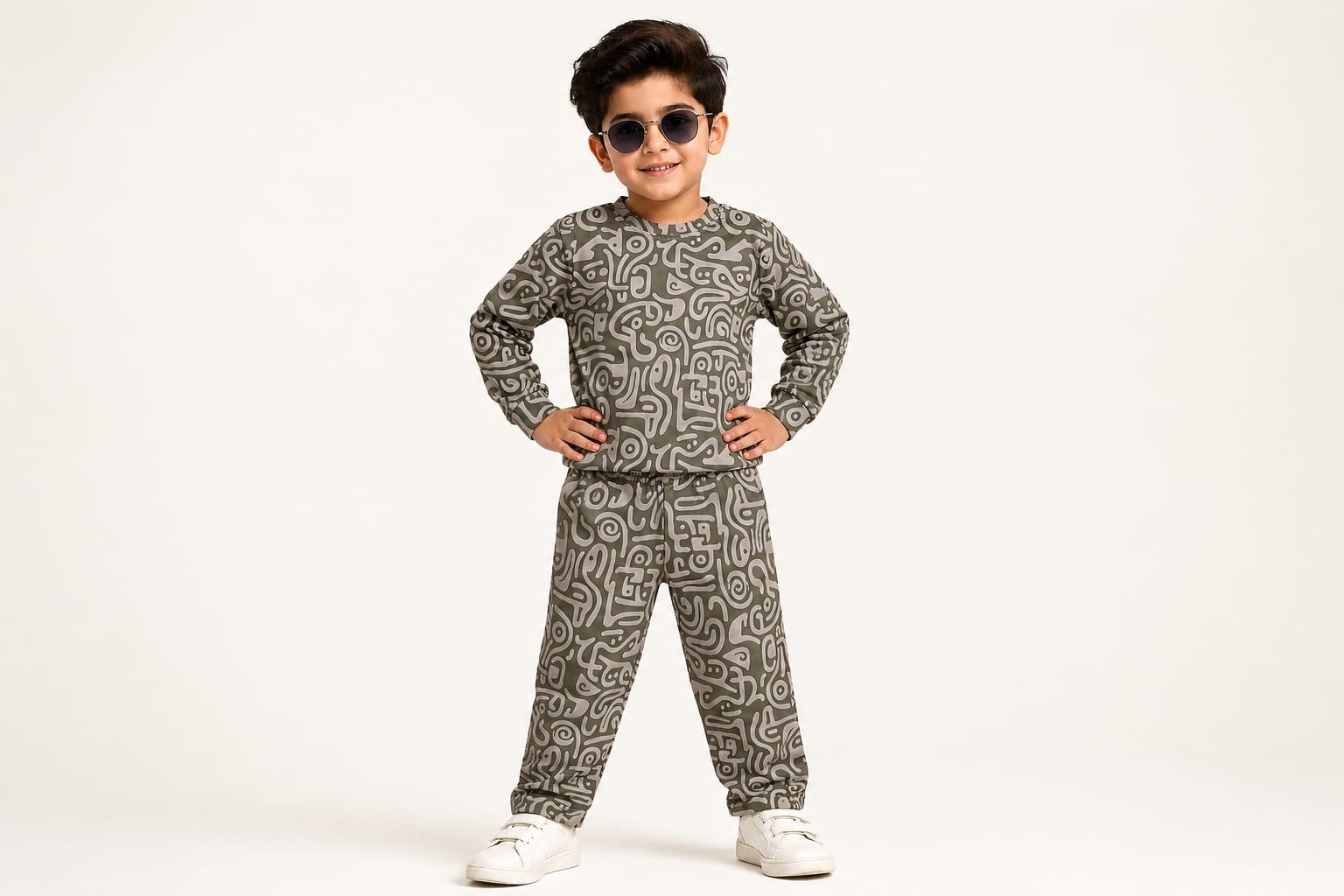 Kids Printed Night Suit Set