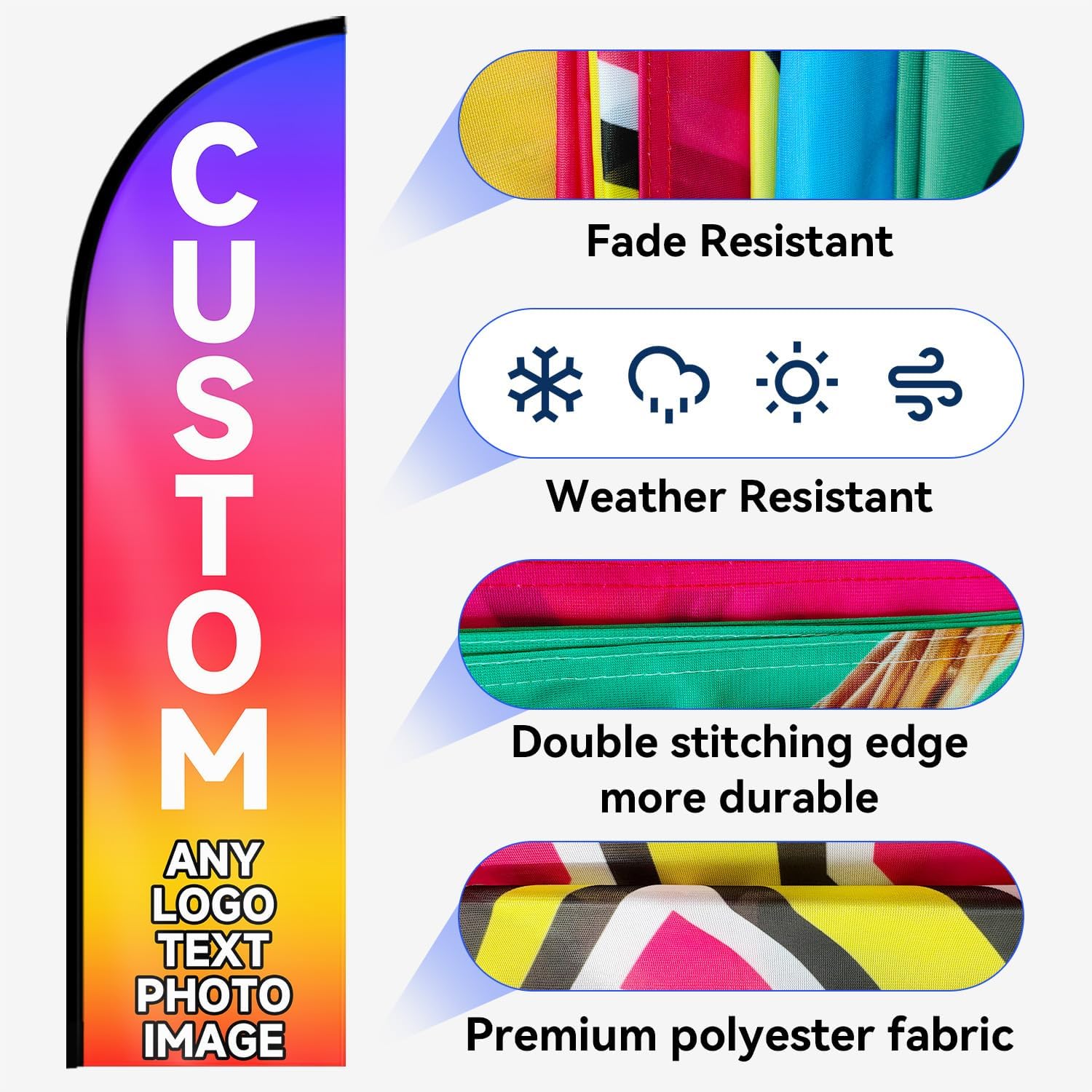 Custom Double-Sided Feather Flag