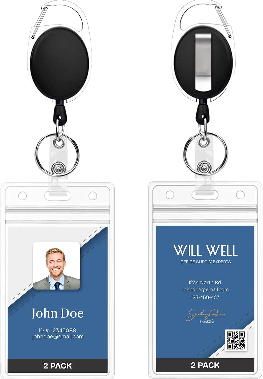 Retractable Badge Holder Set