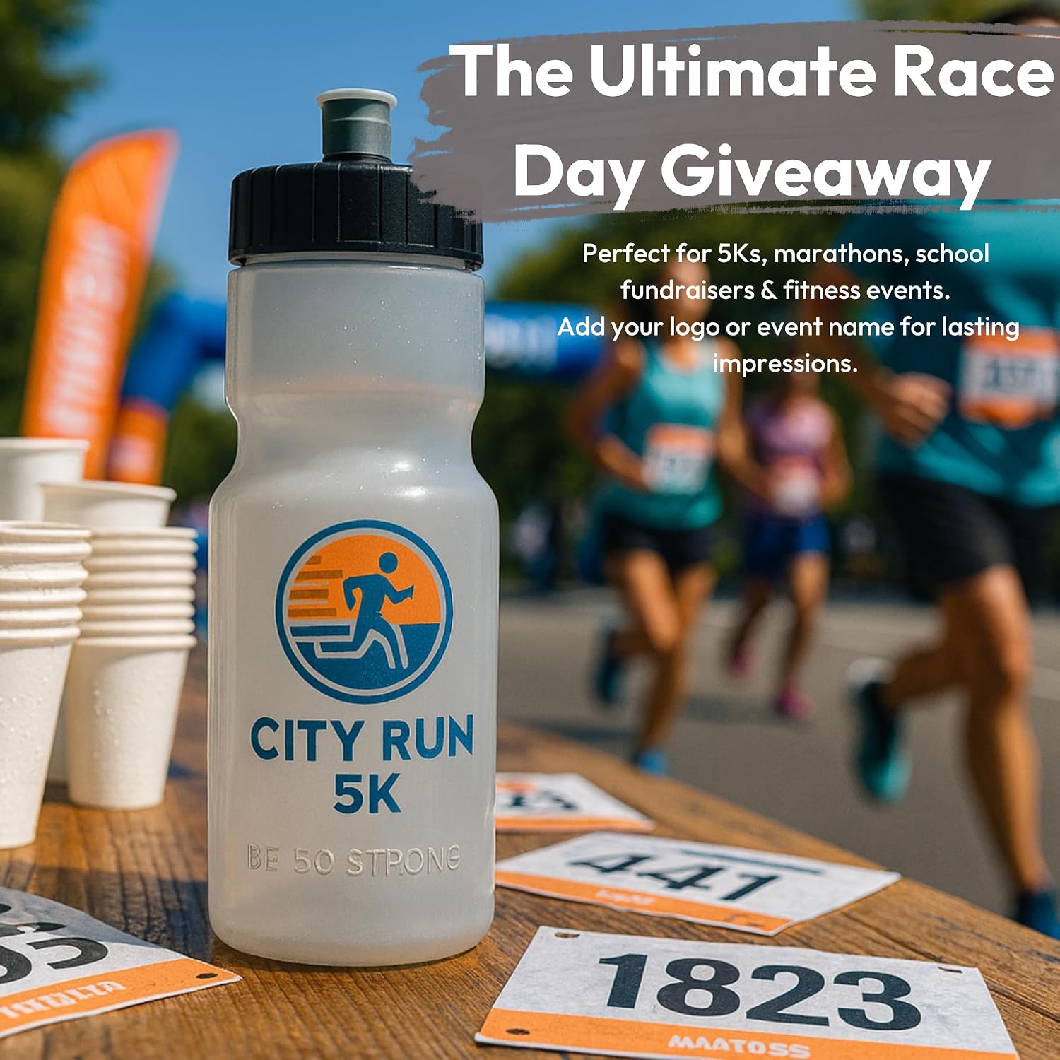 Customized Race Day Water Bottle