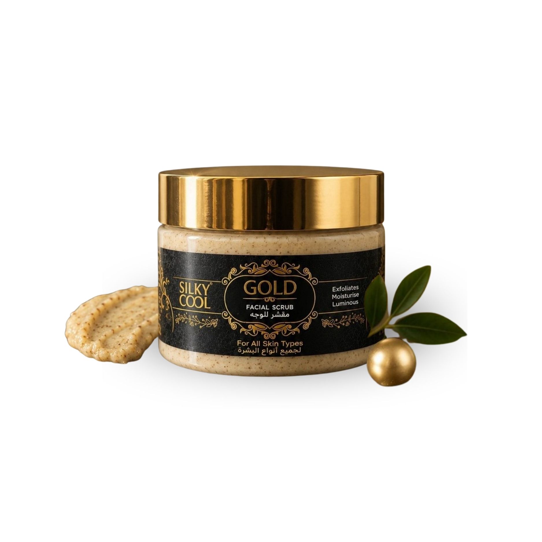 Silky Cool Gold Facial Scrub