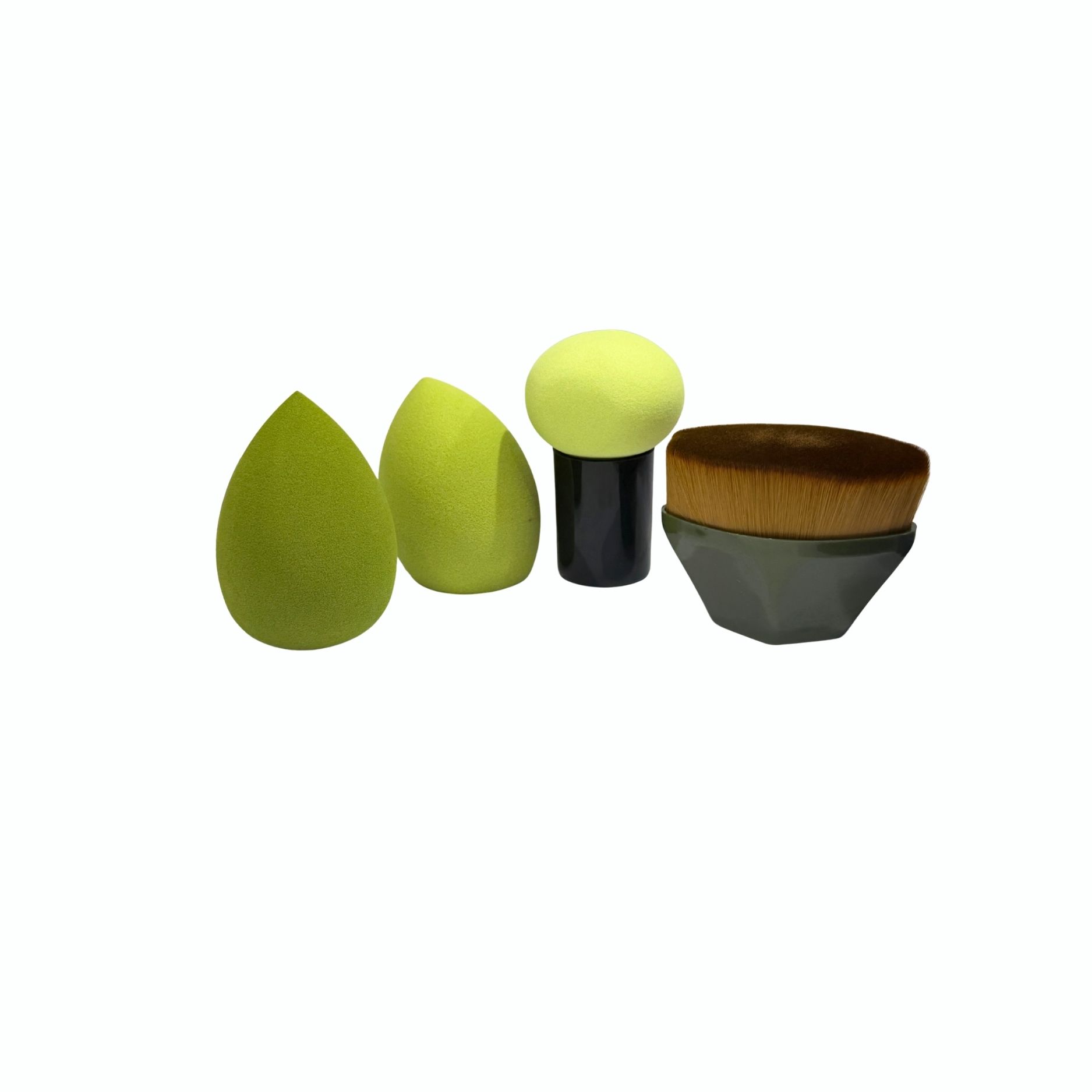 Green Makeup Sponge & Brush Set