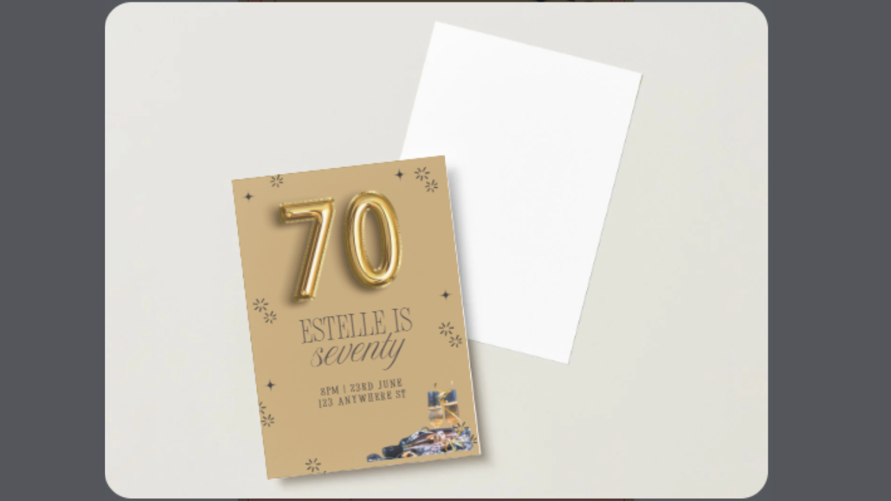 70th Birthday Invitation