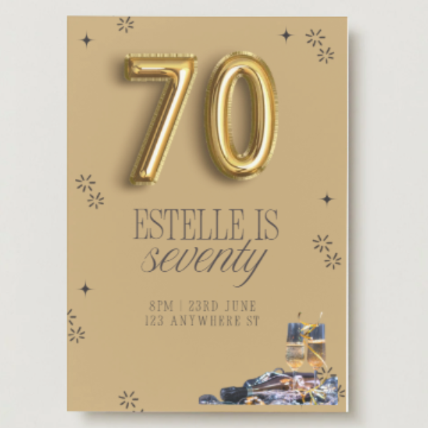 70th Birthday Invitation