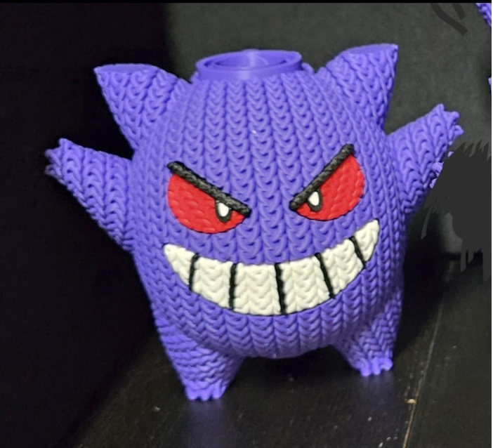 Quimera Gengar estilo knitted en colaboración con Diana e Hispacachimba