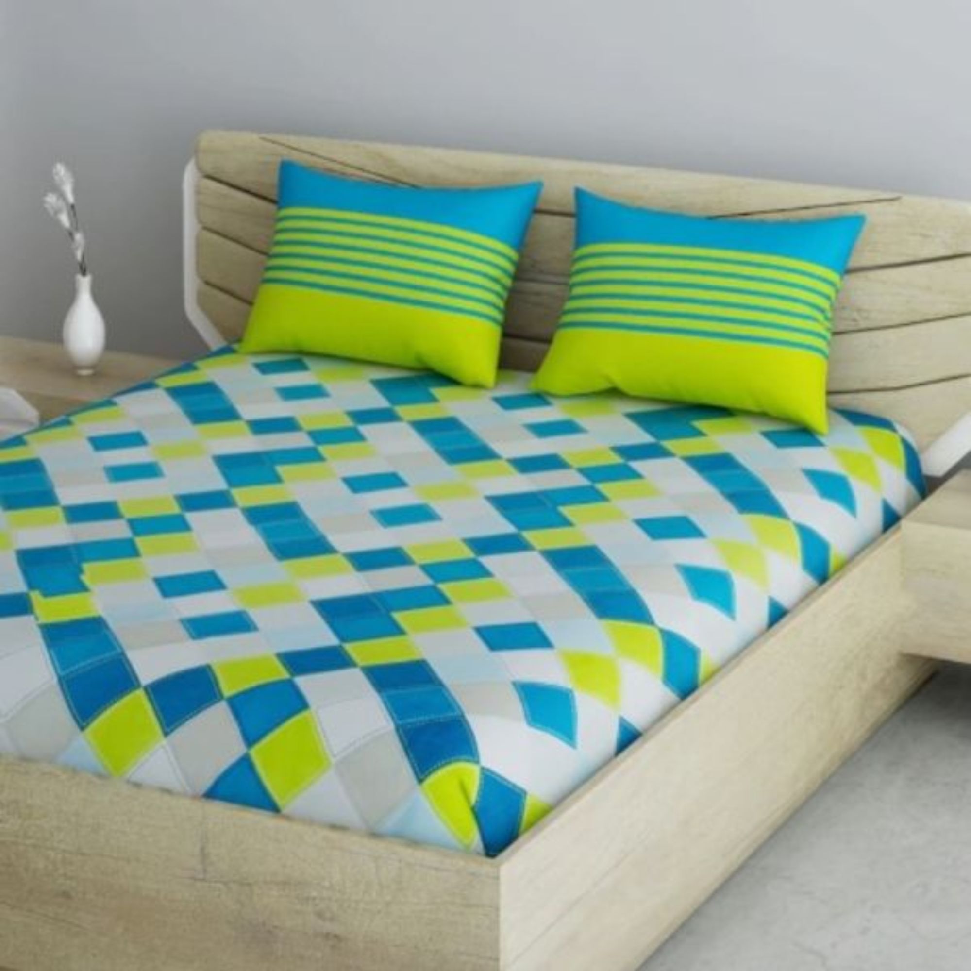Geometric Double Bed Sheet Set