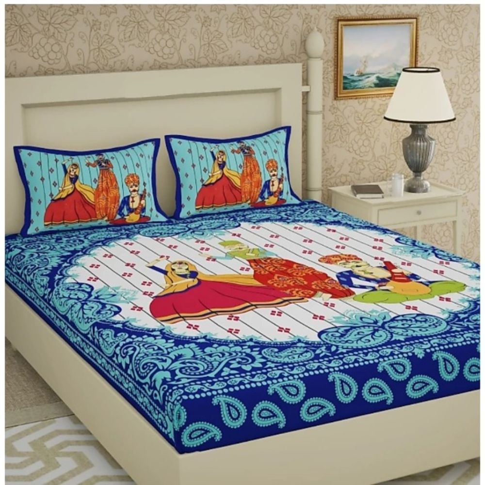 Ethnic King Size Bedsheet Set