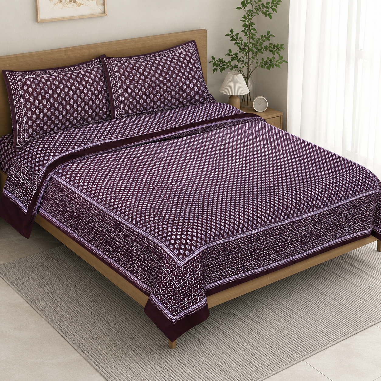 Cotton Double Bed Sheet Set