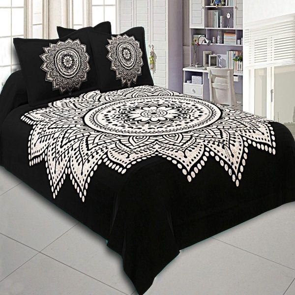 Mandala Print Double Bedsheet Set