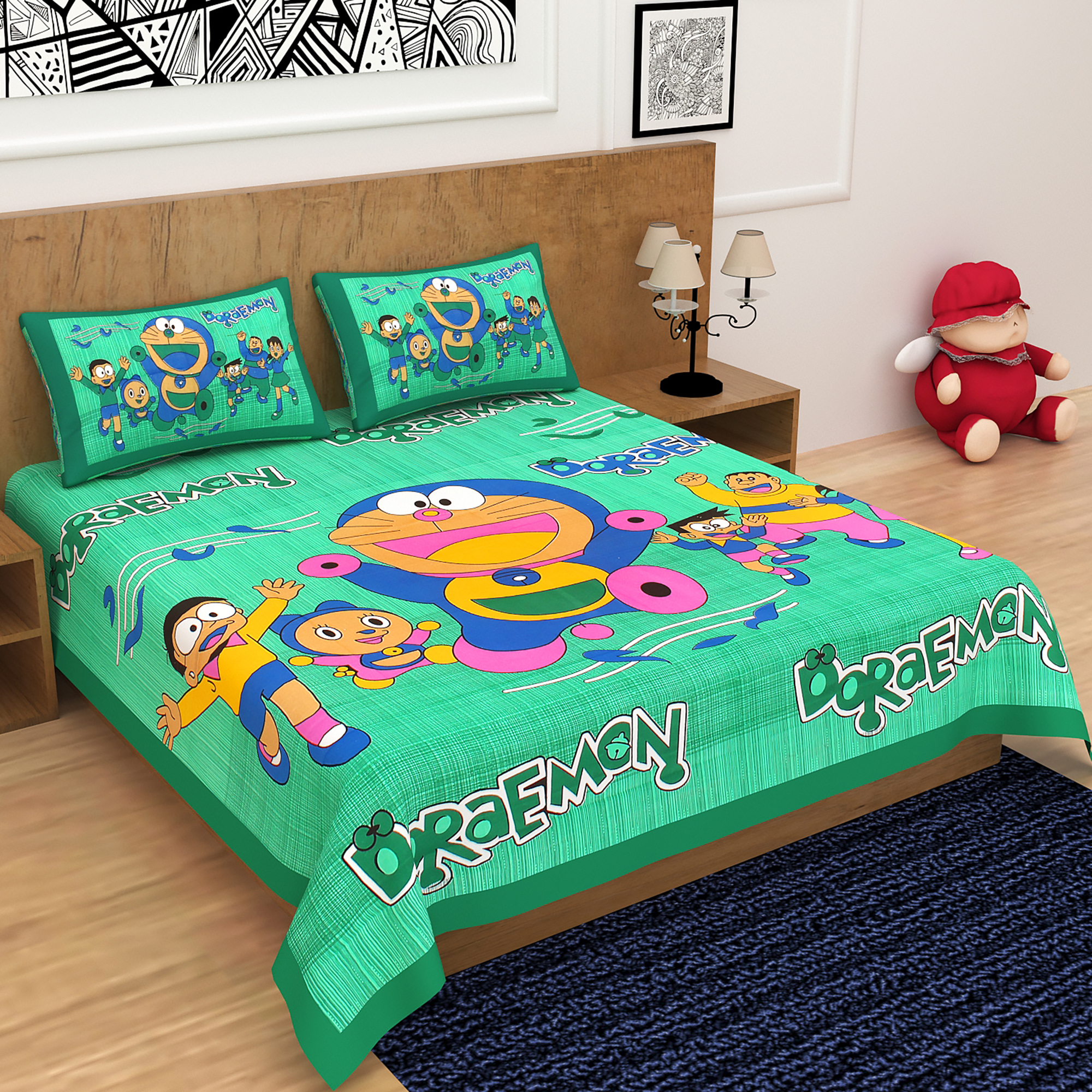 Doraemon Kids Bedsheet Set
