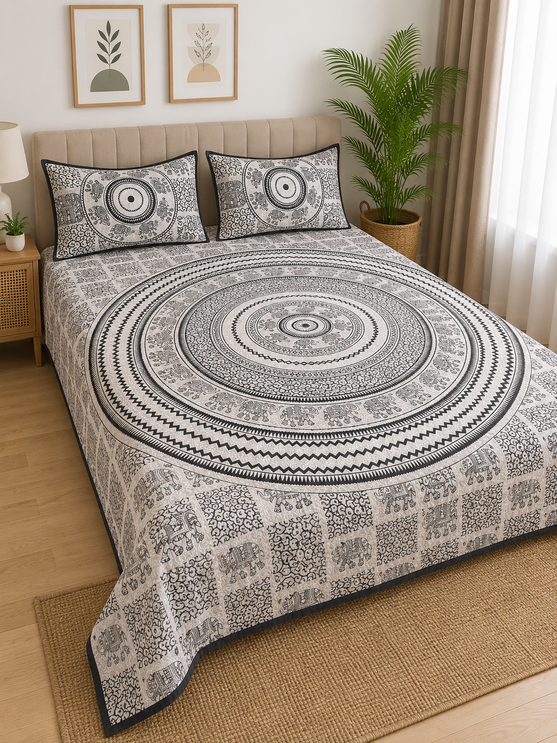 Mandala Printed Cotton Bedsheet Set