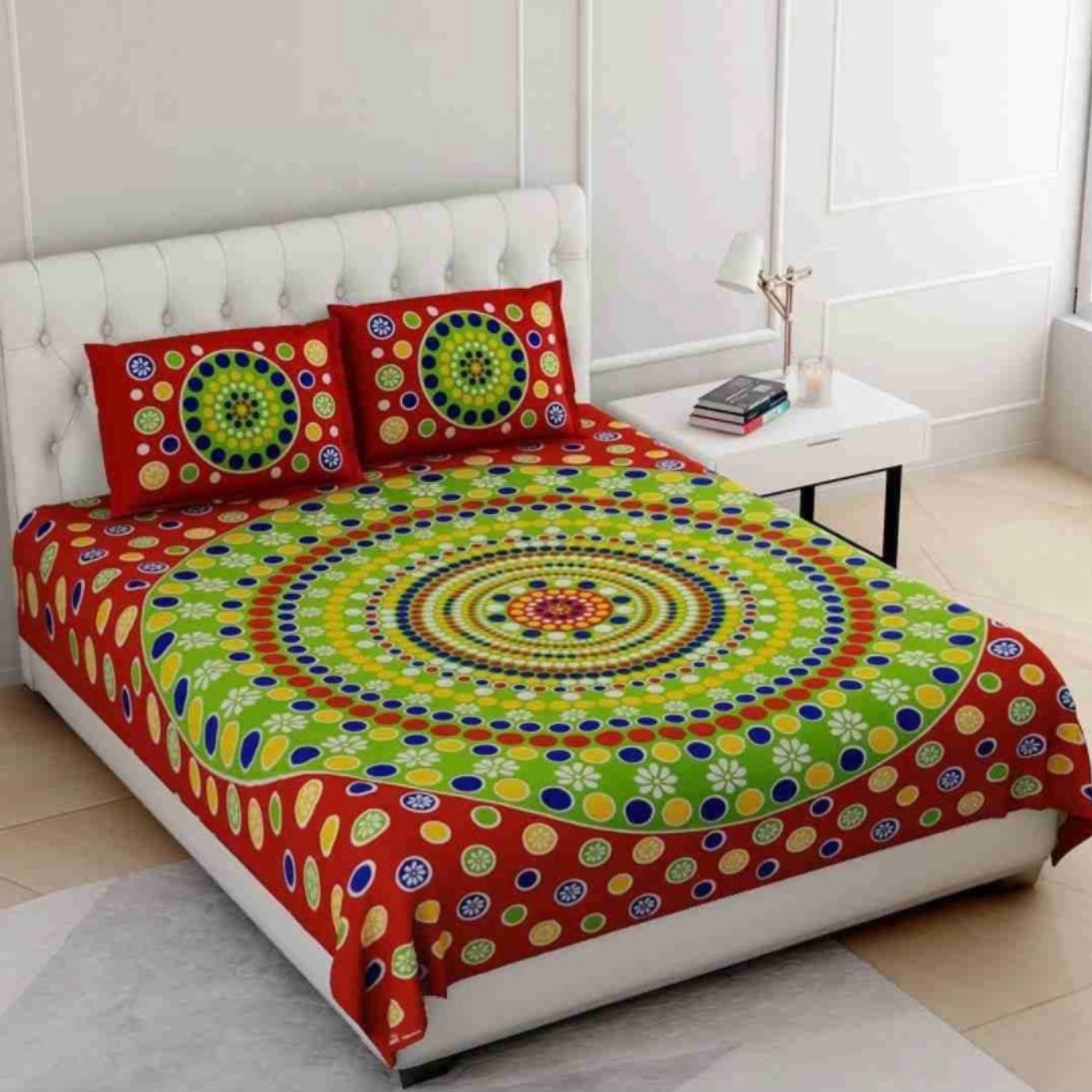 Vibrant Mandala Double Bedsheet Set