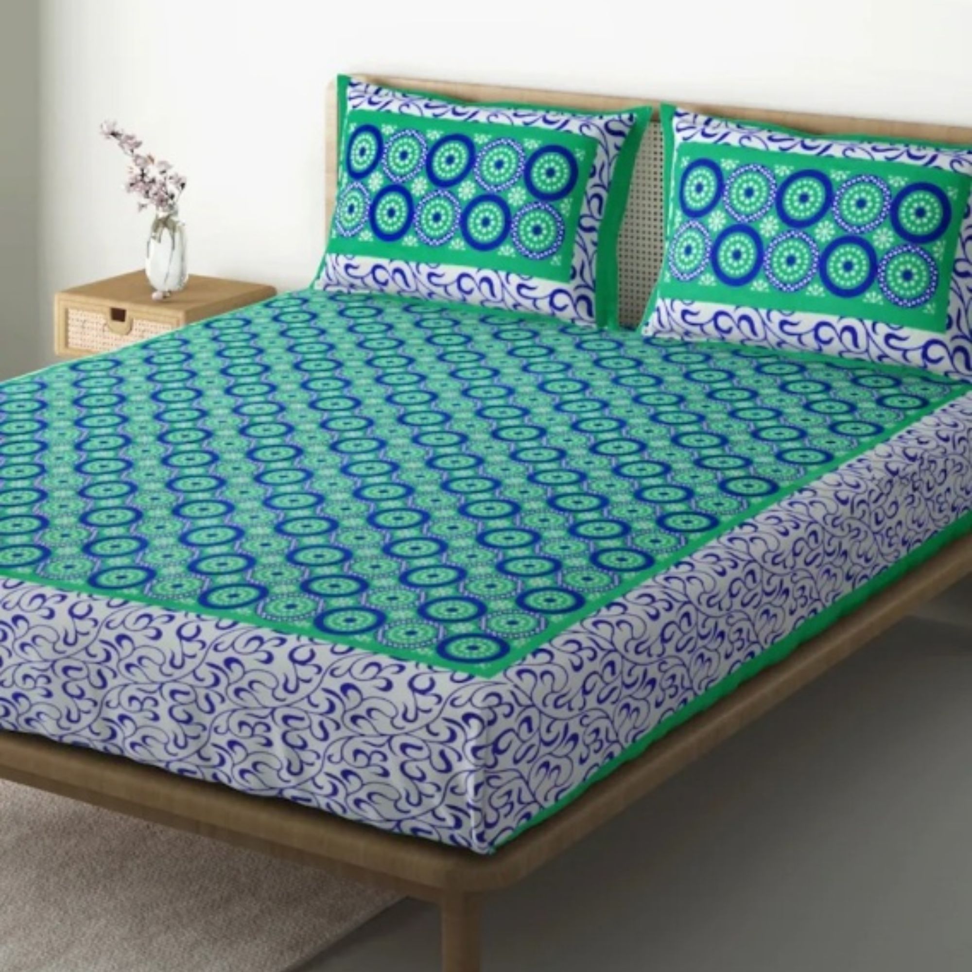 Mandala Print Cotton Bedsheet Set