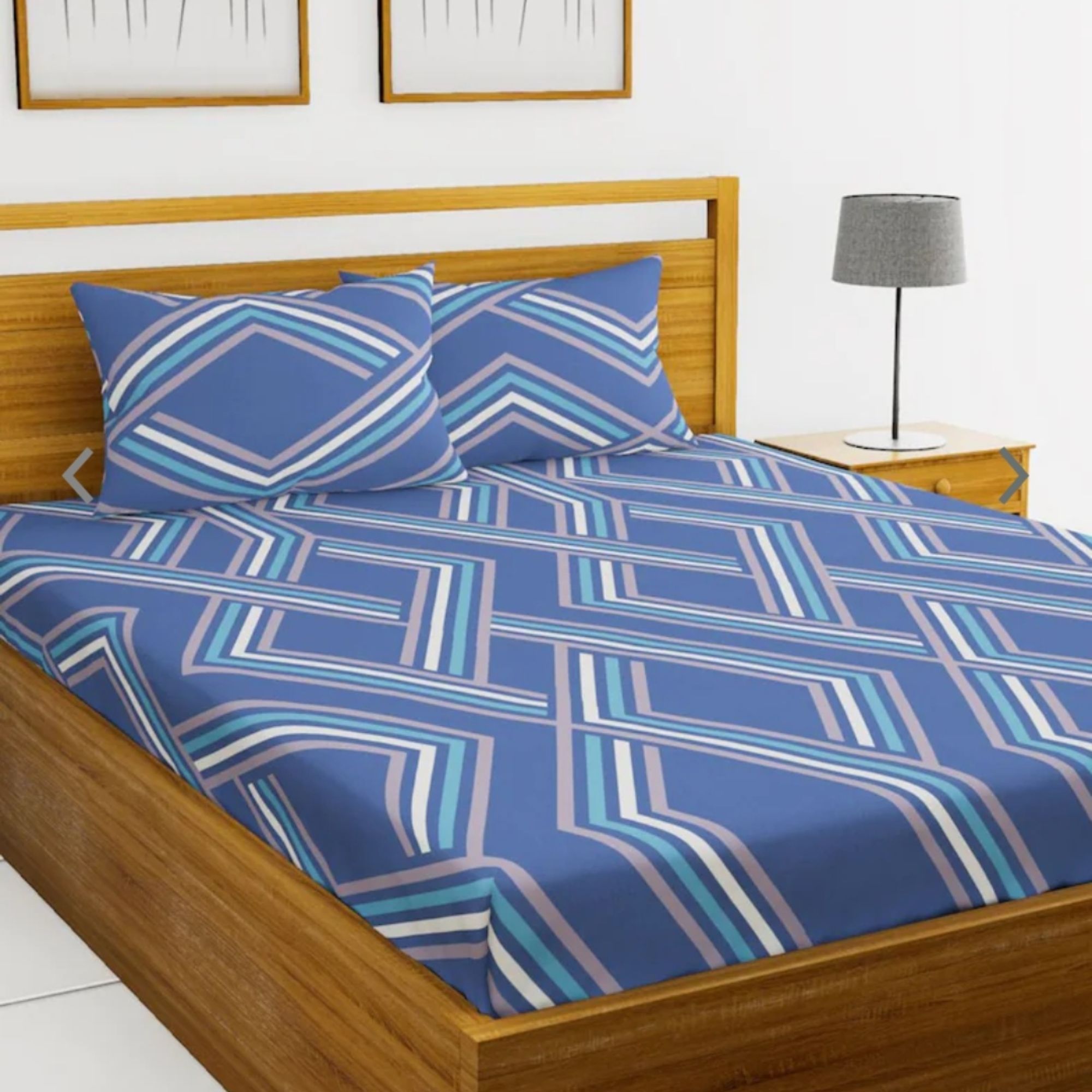 Geometric Pattern Double Bedsheet