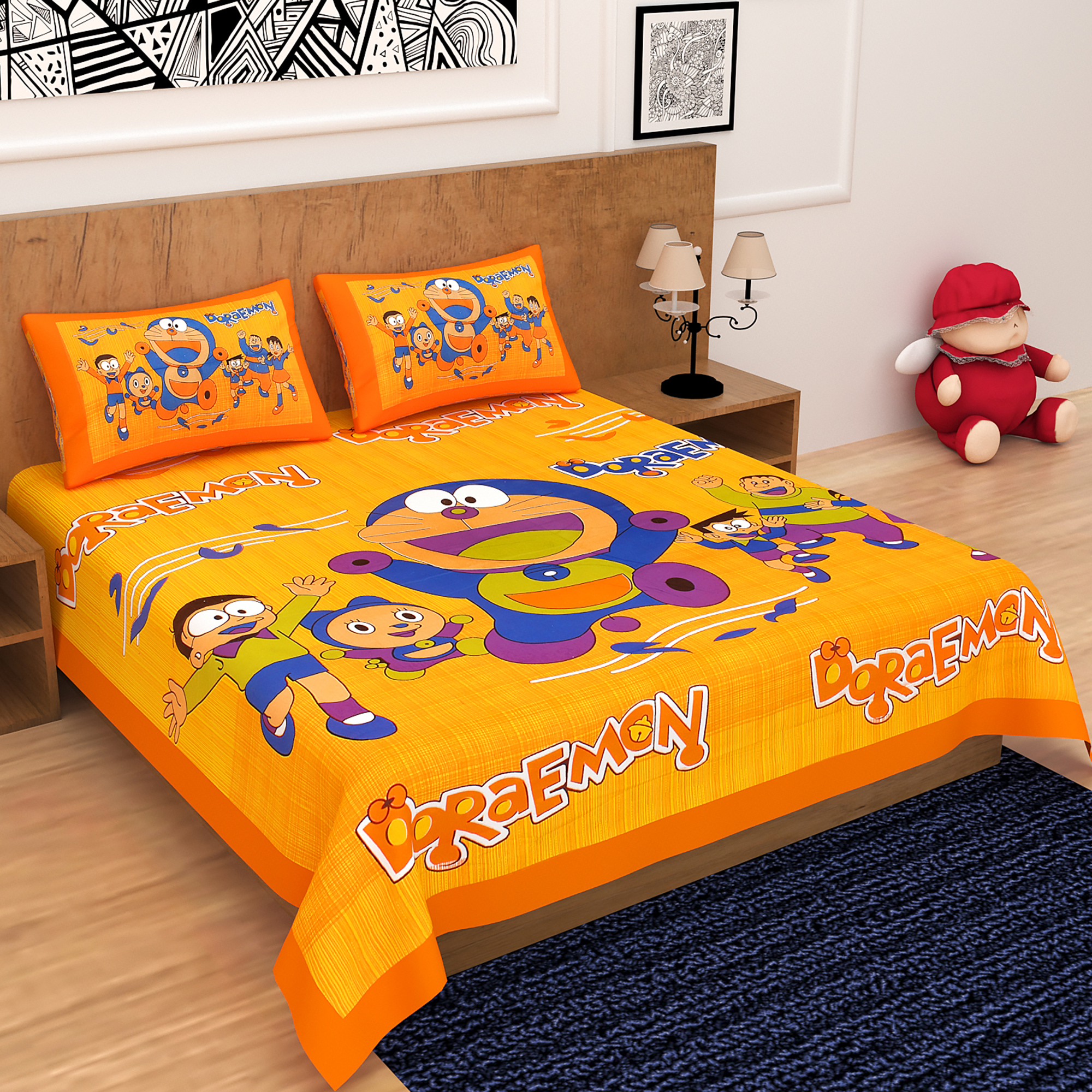 Doraemon Kids Bed Sheet Set