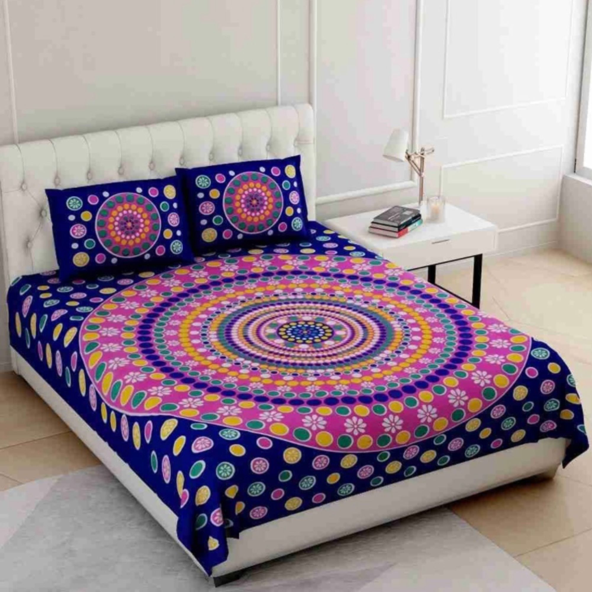 Mandala Print Double Bedsheet Set