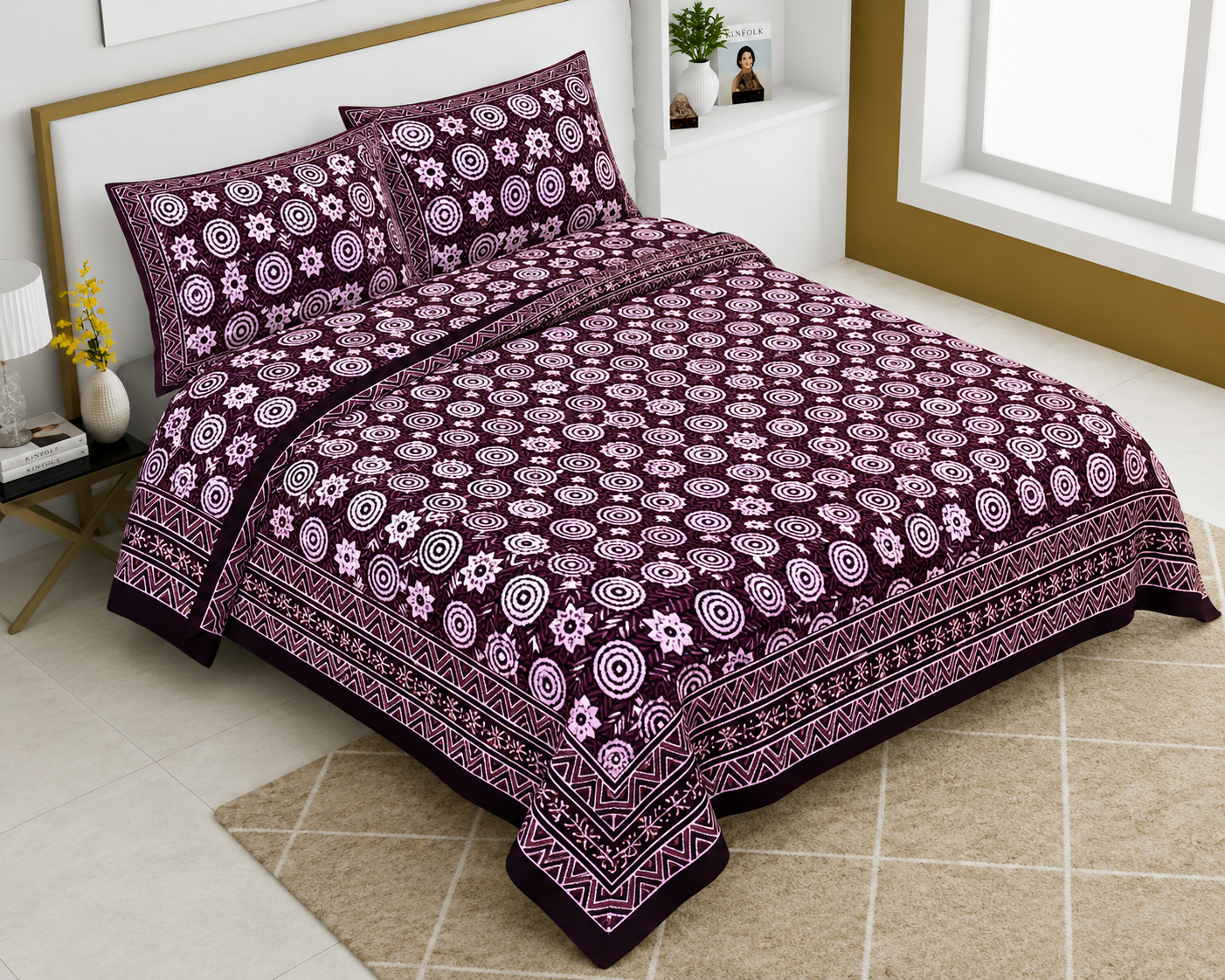 Premium Cotton Double Bedsheet Set