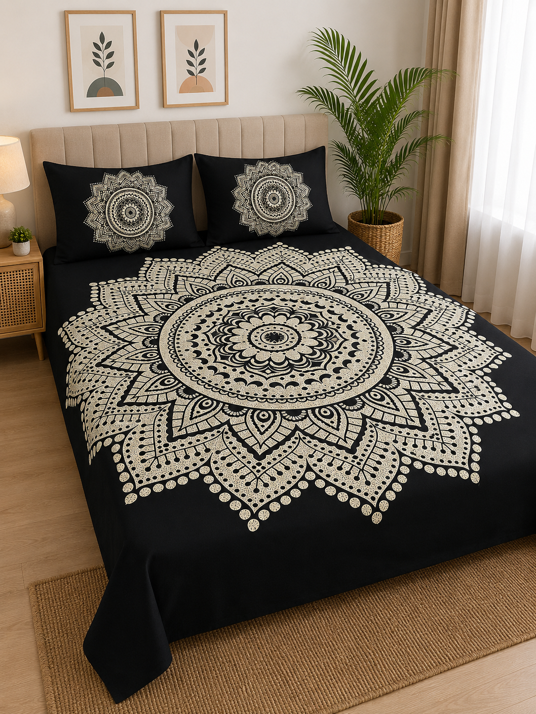 Mandala Print Cotton Bedsheet Set
