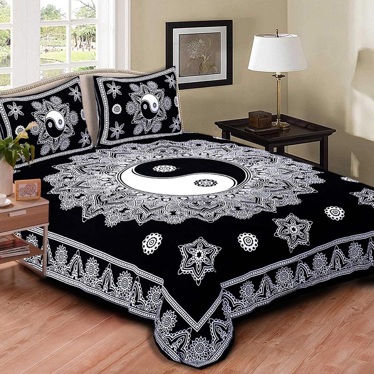 Yin Yang Mandala Bedsheet Set