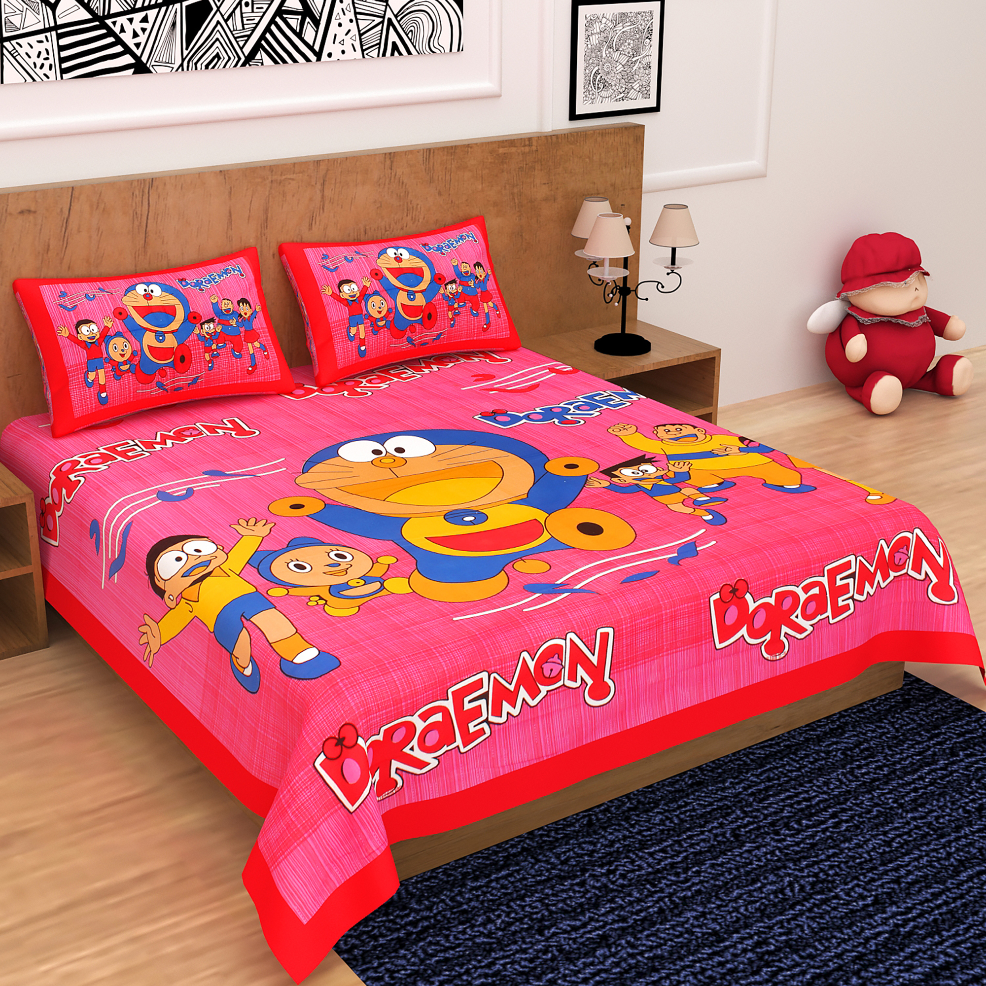 Doraemon Kids Bedsheet Set